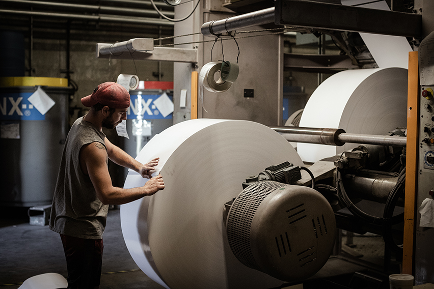 Massive rolls of paper. This machine is a beast to say the least!