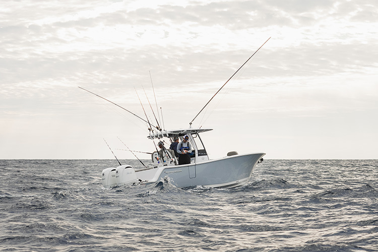 Sportsman Team fishing for wahoo on Open 262.