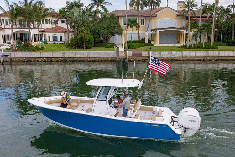 Photo of sportsman boats deck coring material being placed during the build process.