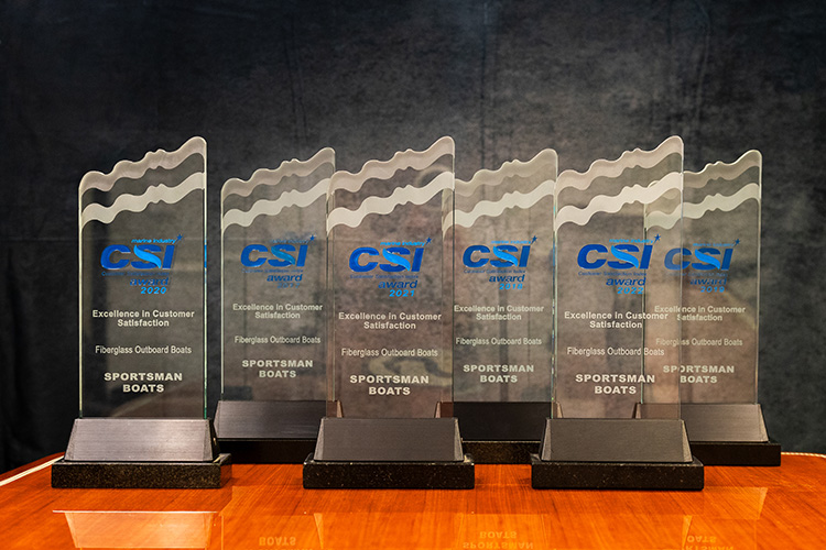 Photo of sportsman boats previous CSI awards.