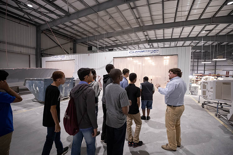 Celebrating manufacturing day at Sportsman Boats in Summerville, South Carolina