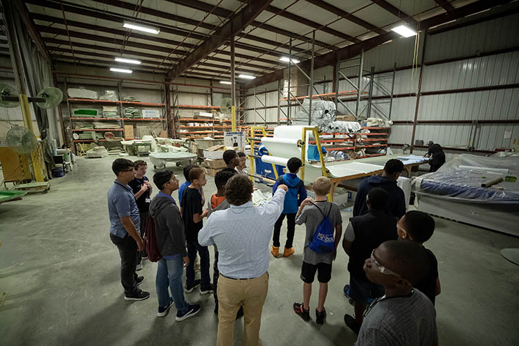 Celebrating manufacturing day at Sportsman Boats in Summerville, South Carolina