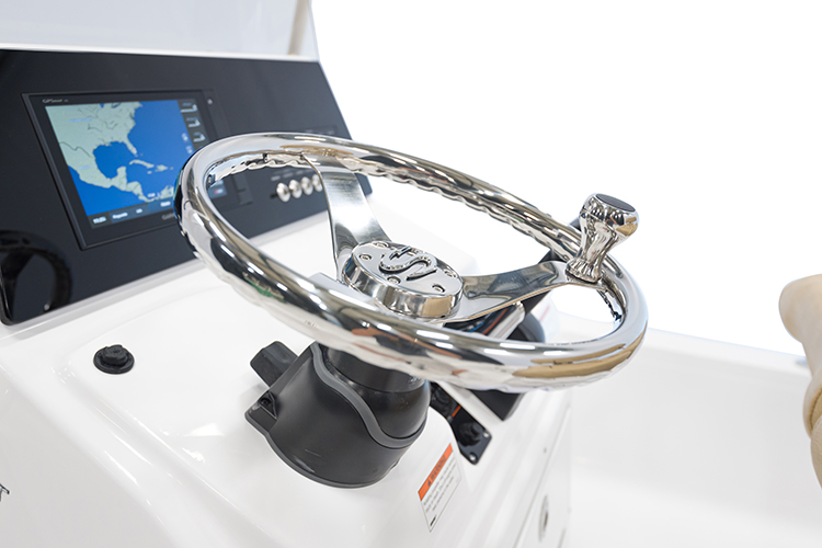 Detail image of SeaStar Tilt Helm w/ SS Wheel