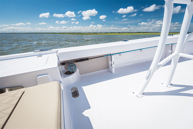 Detail image of Under Gunwale Rod Racks w/ Pad