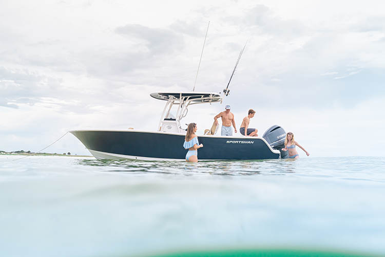 Open 242 Center Console Media Sportsman Boats