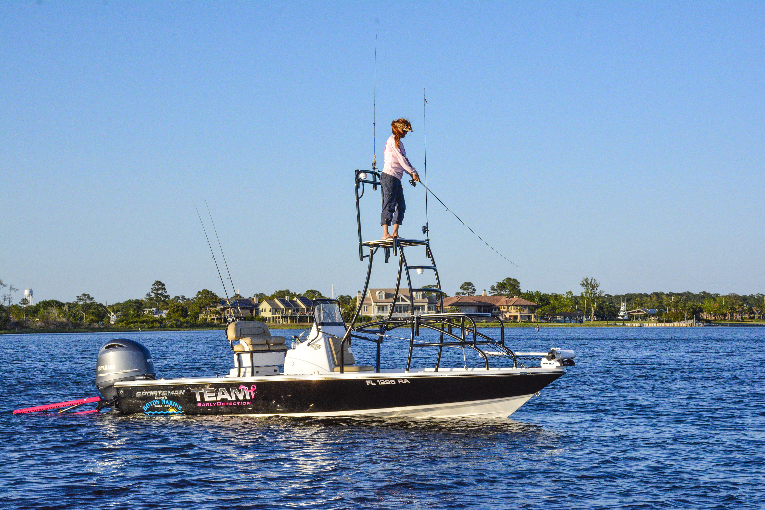 Sportsman Boats sponsors Captain Hallie Burnett of Team Early Detection