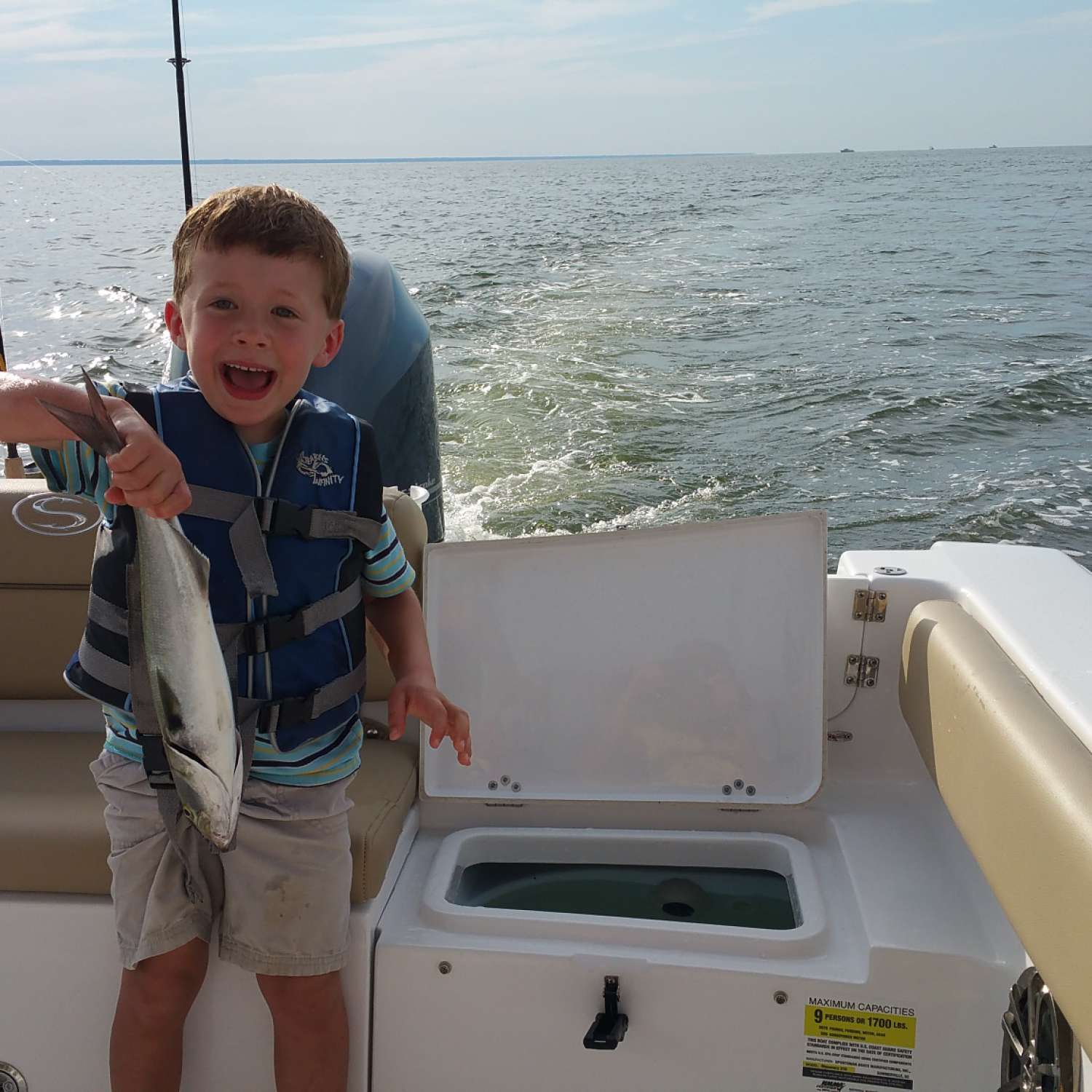 This photo was taken fishing on my new 2015 Discovery 210 fishing on the Chesapeake Bay with my...