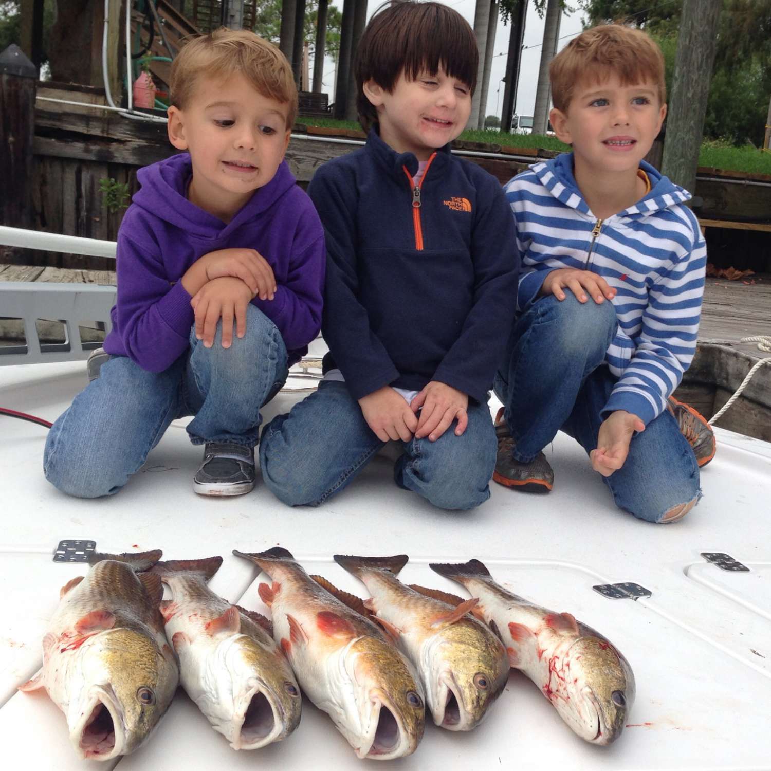 Delacroix Louisiana 

William Rollins and James braved 20 mph winds and still got 5 reds in Dad...