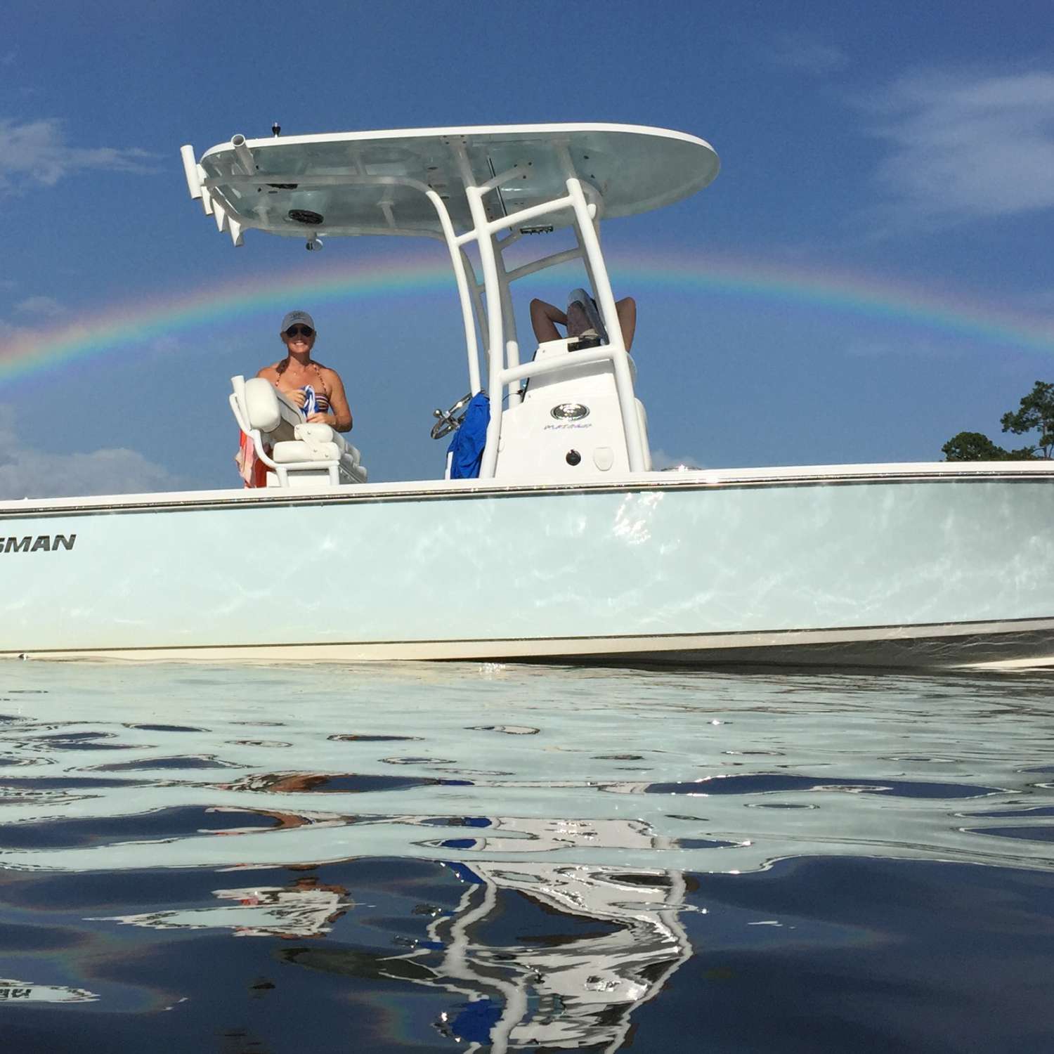 This was one of the most brilliant rainbows I have ever witnessed.  We were using our Sportsman 247 bay boat...