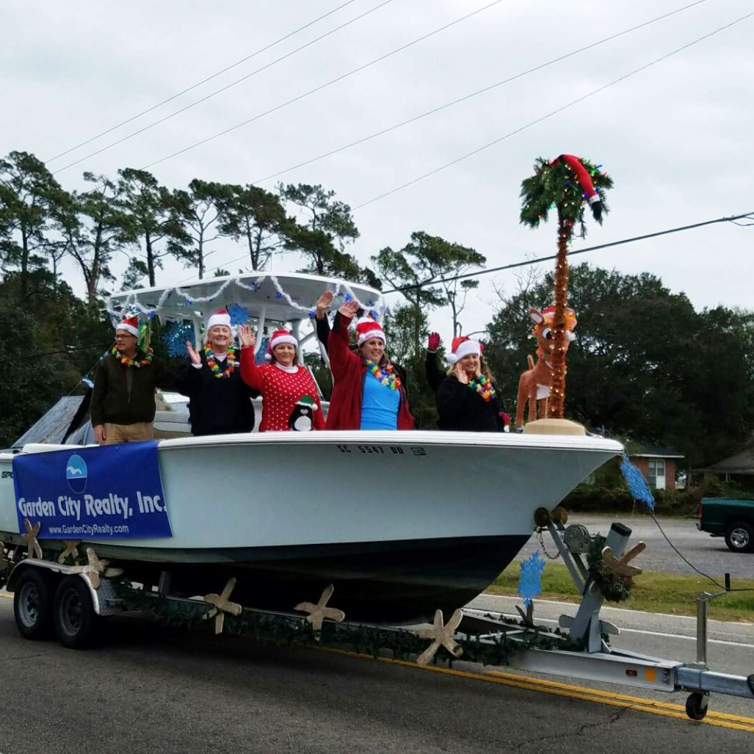 When we needed a float for the Murrells Inlet Christmas parade, our broker-in-charge's Sportsma...