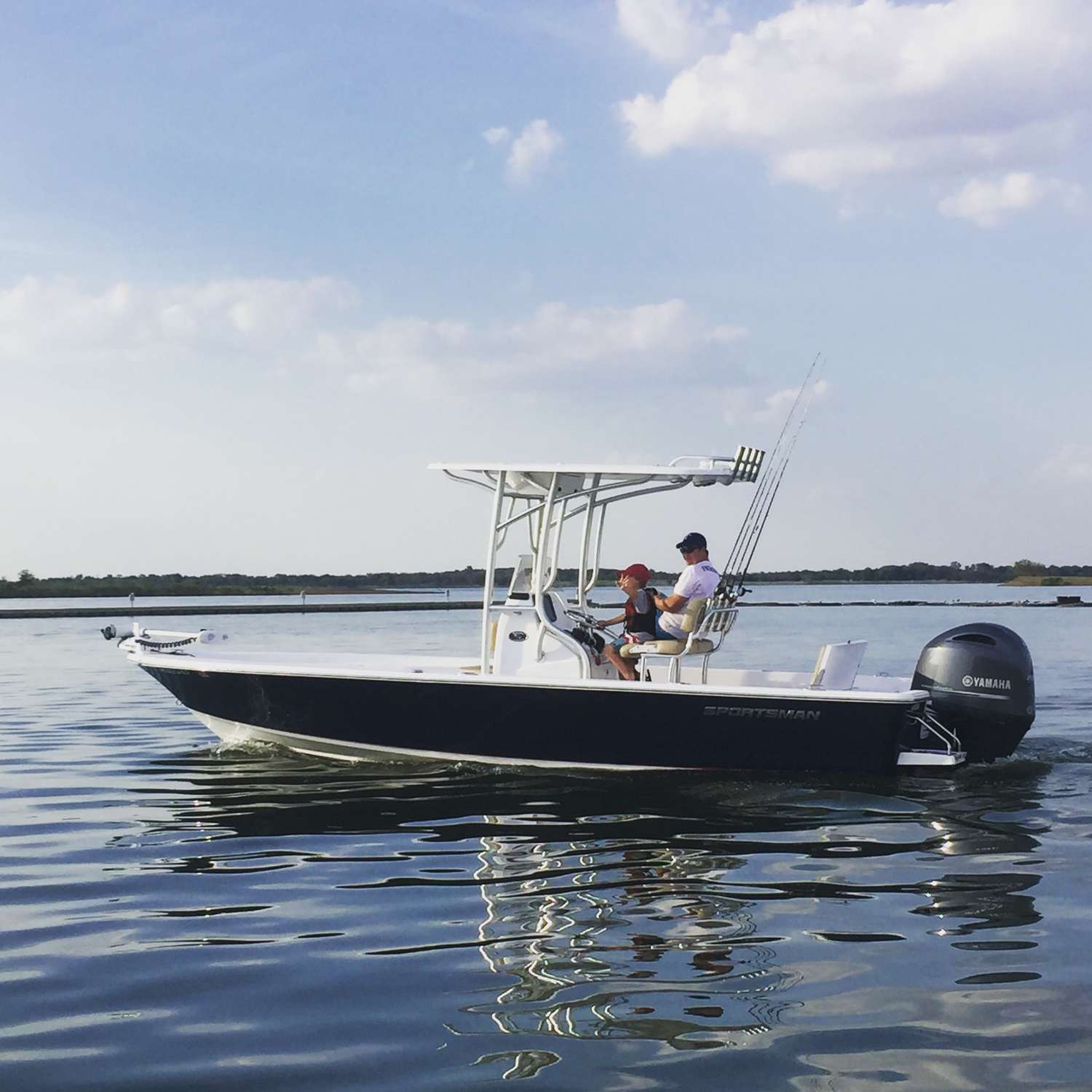 Lake lewisville headed out of the marina just before we caught the biggest hybrid we've ever landed