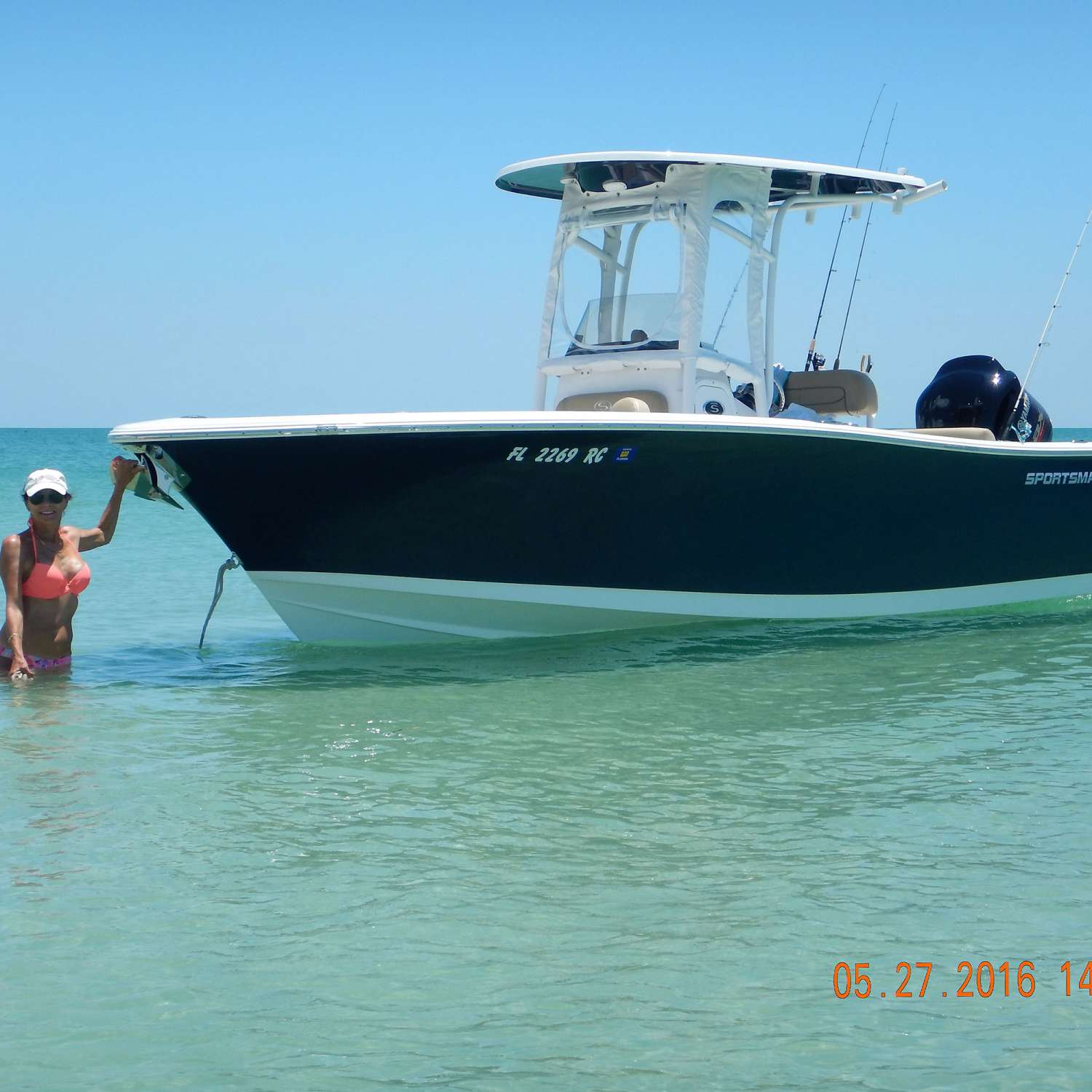 Photo was taken at Sanibel Island, Fl  May 27, 2016.  It is a Sportsman 232 Open, 2016 with a V...