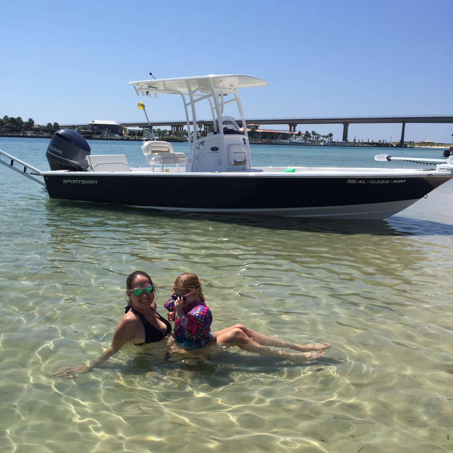 My Photo was taken just north of Perdido Pass Bridge with My Daughter and Wife Enjoying the Crystal Clear Water...