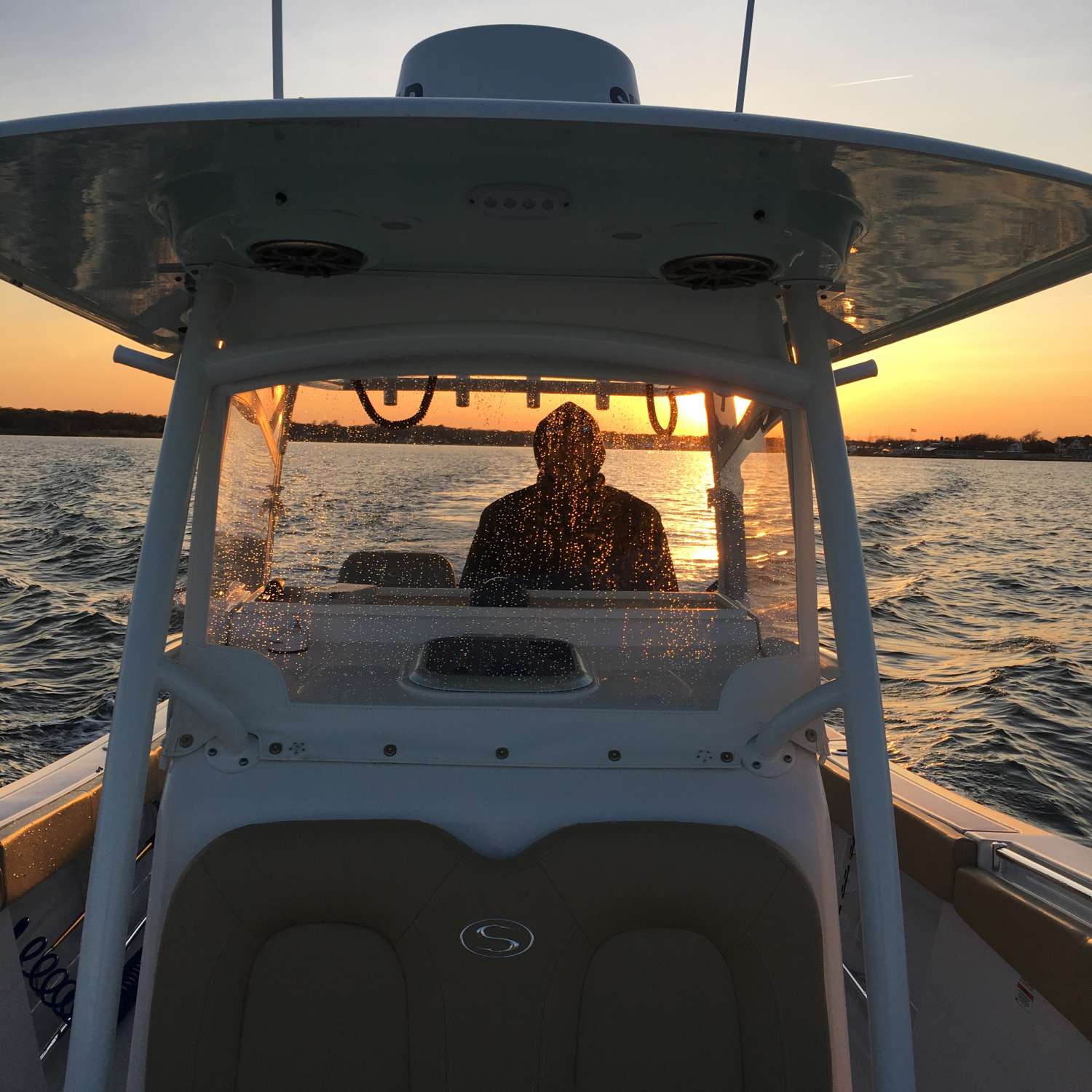 Great South Bay Long Island. Early season sunset shakedown run