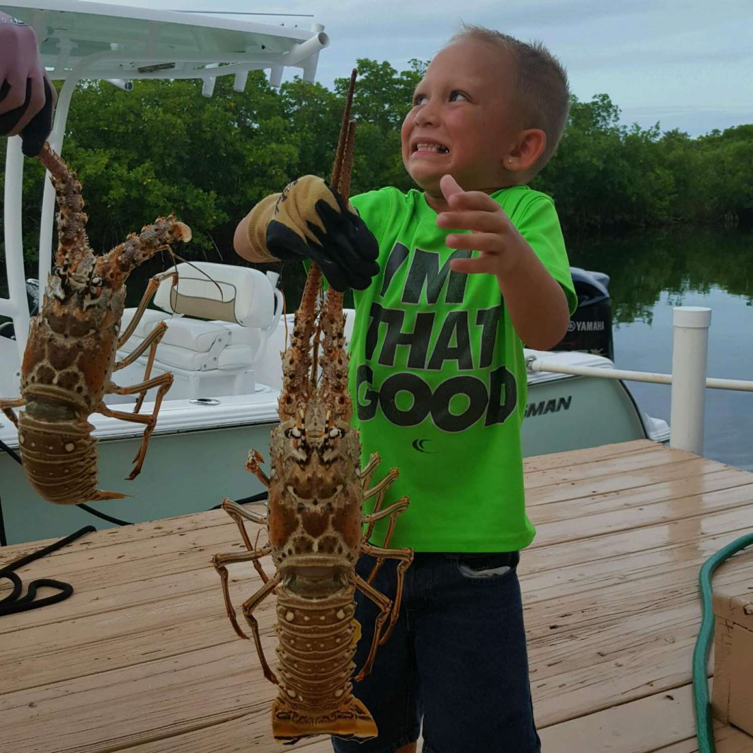 Big Coppitt Key Landon holding a nice bug .