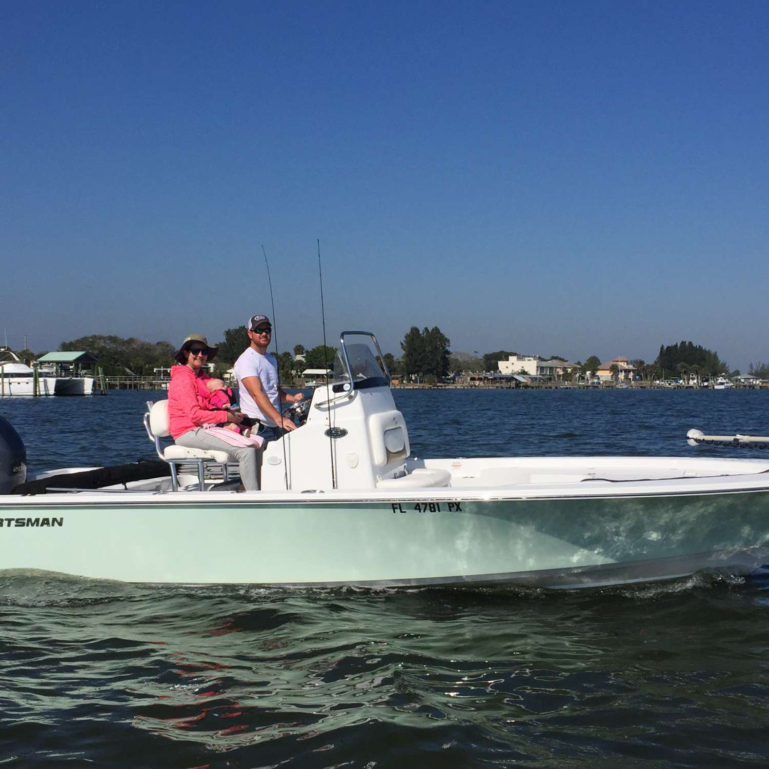 Our daughter Harper on her fist boat ride at 4 months old in Sebastian Inlet, FL. In February 2...