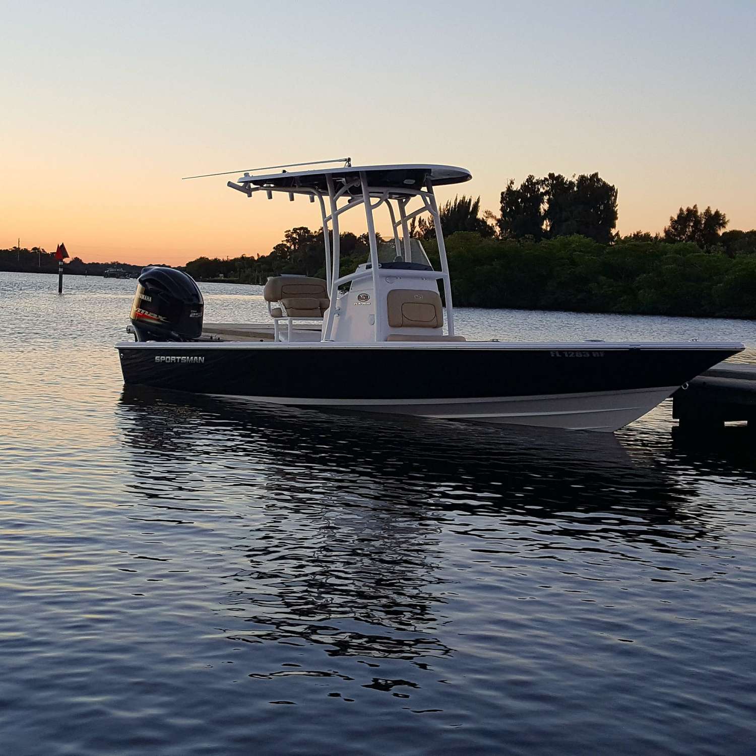 Putting the boat in the Manatee River, here in Bradenton, FL,  as the sun comes up to load up w...