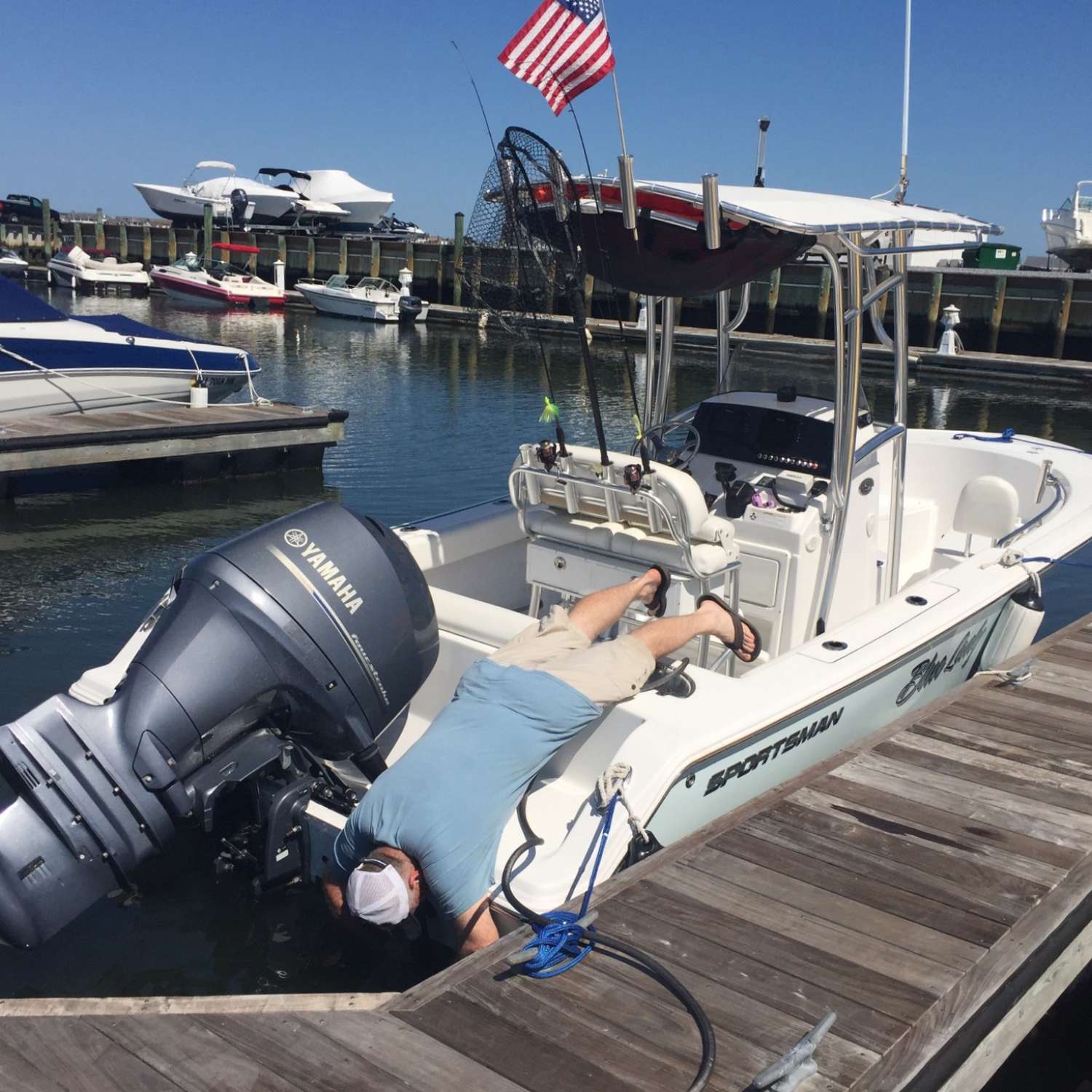 My photo was taken at Stone Harbor Marina in Stone Harbor, NJ after flounder fishing. My husband is obsessed with...