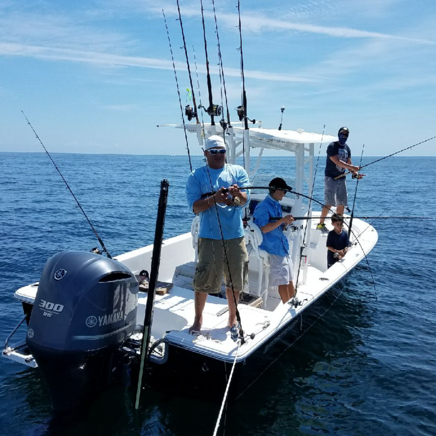 This photo was taken about 35 miles offshore of Jacksonville Florida.   It's a picture of me and my friends and...