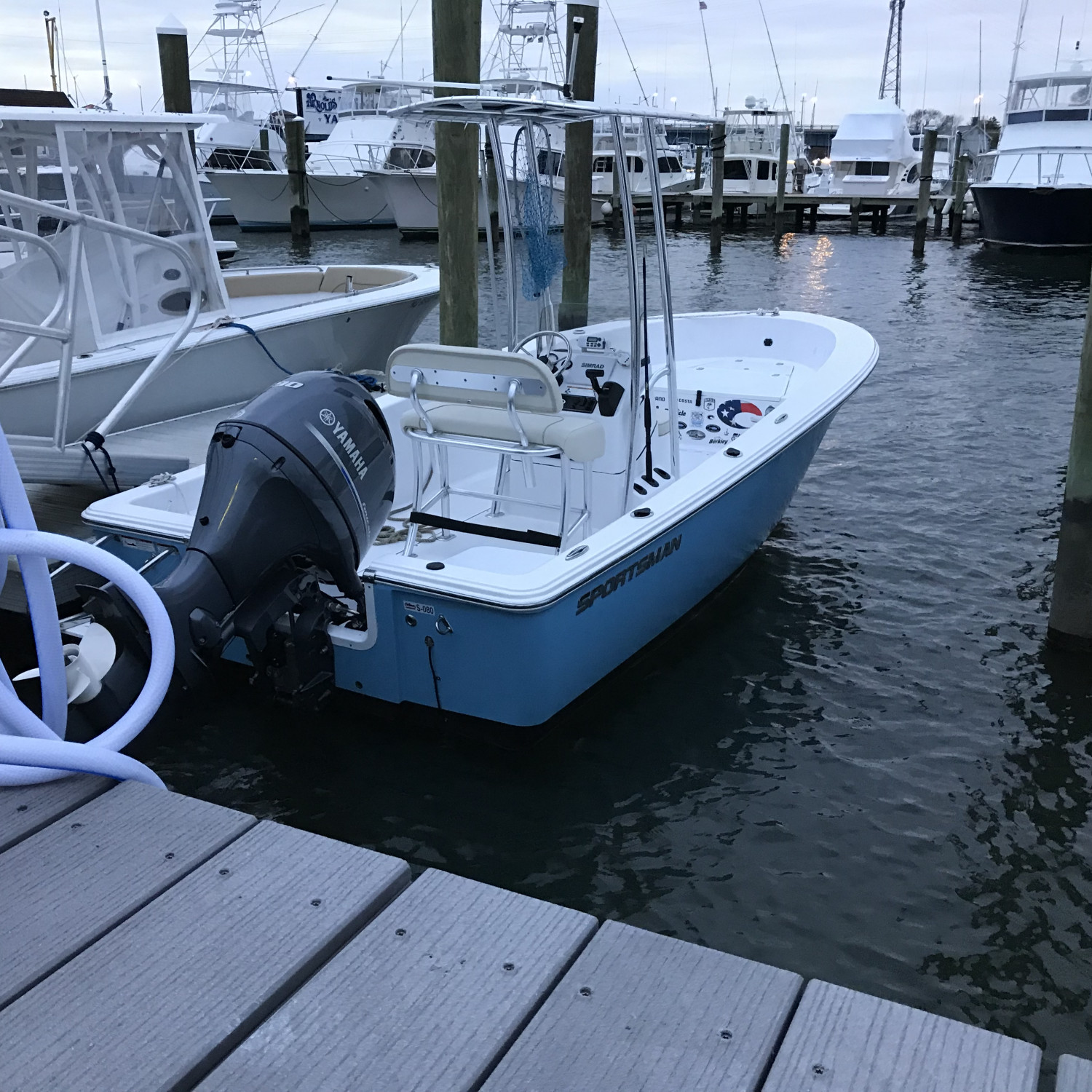 My boat after a bloody fishing trip.