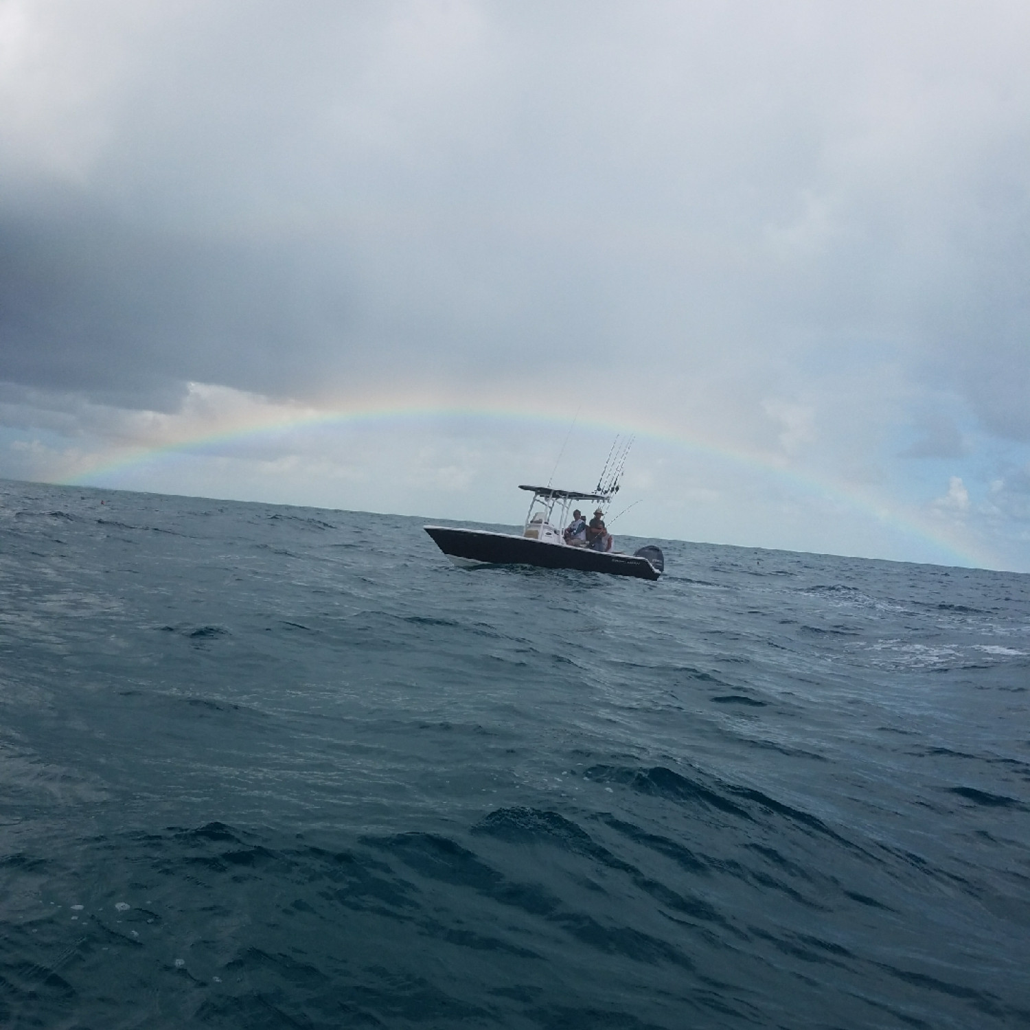 We was off shore fishing in marathon FL. For Thanksgiving week. Our friends captured this great photo of us