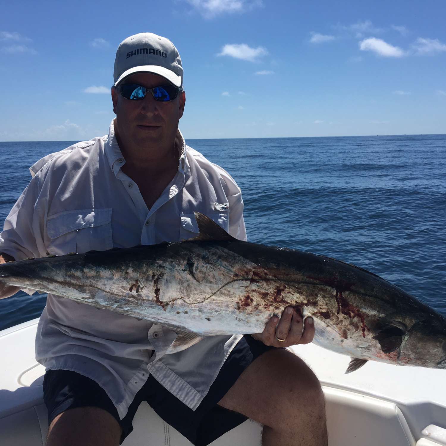 Caught this beast on a live pogie about 10 miles east of Jacksonville Beach, FL.