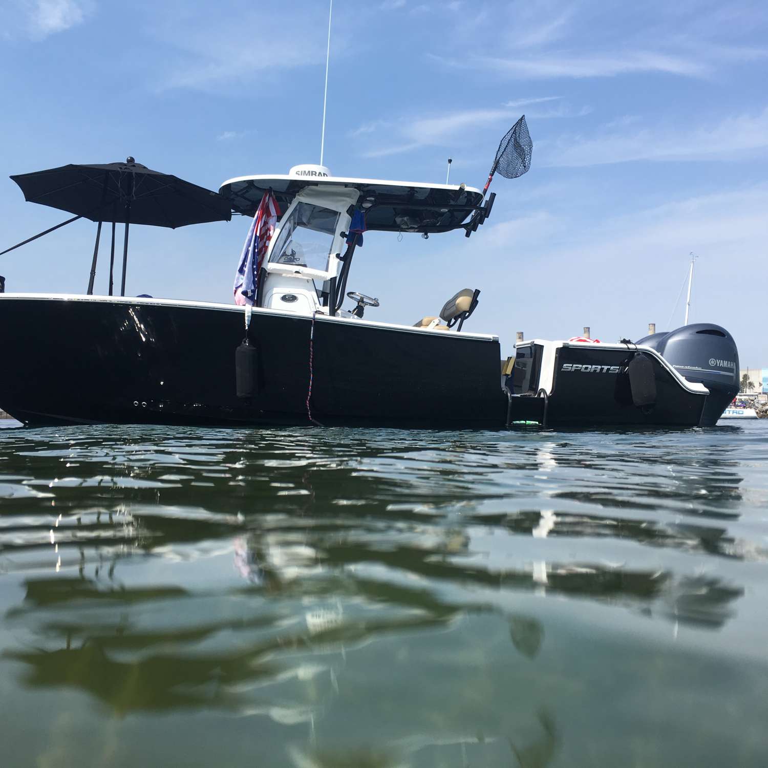 Anchored in the shallows of Redondo Harbor for some family fun!