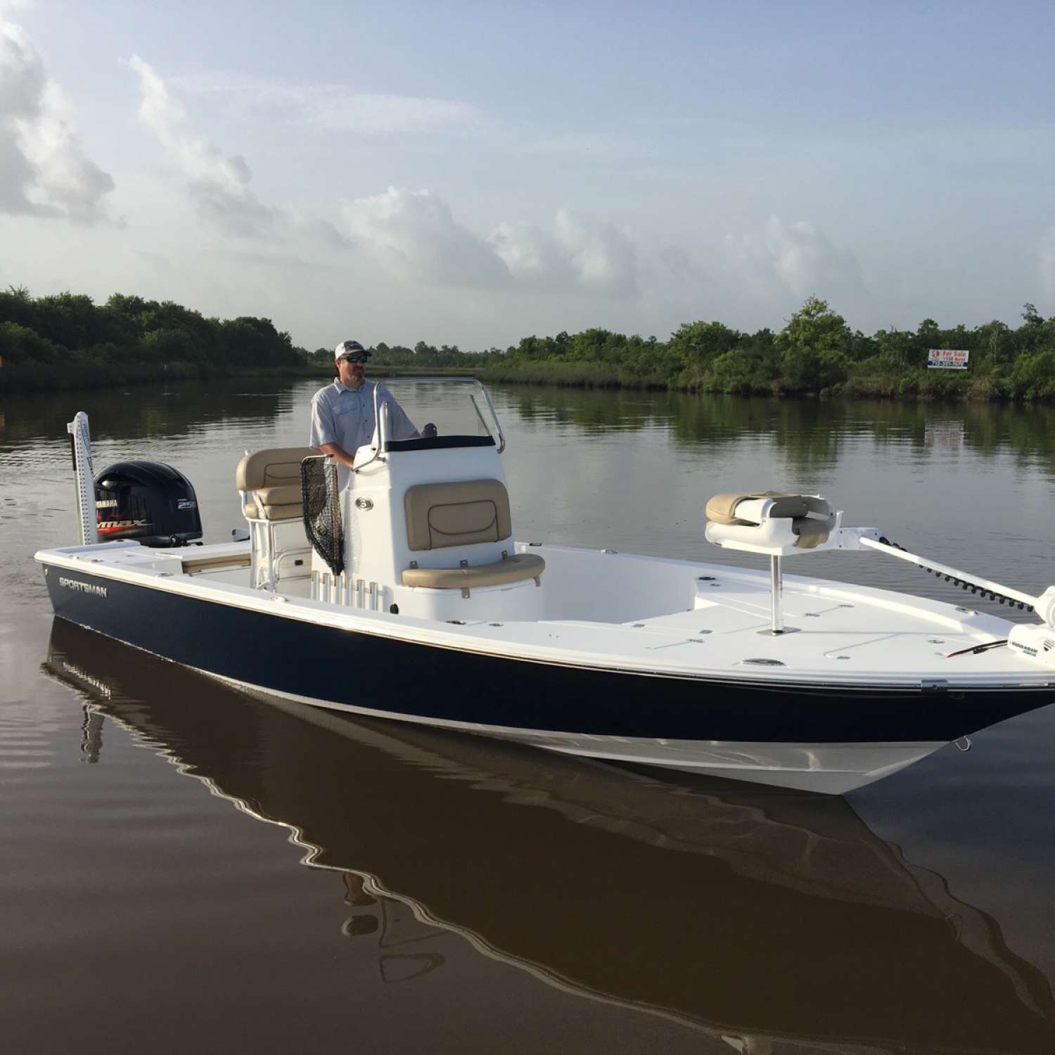 My photo was taken after launching at Oak Island. Going out to fish and break the motor in.