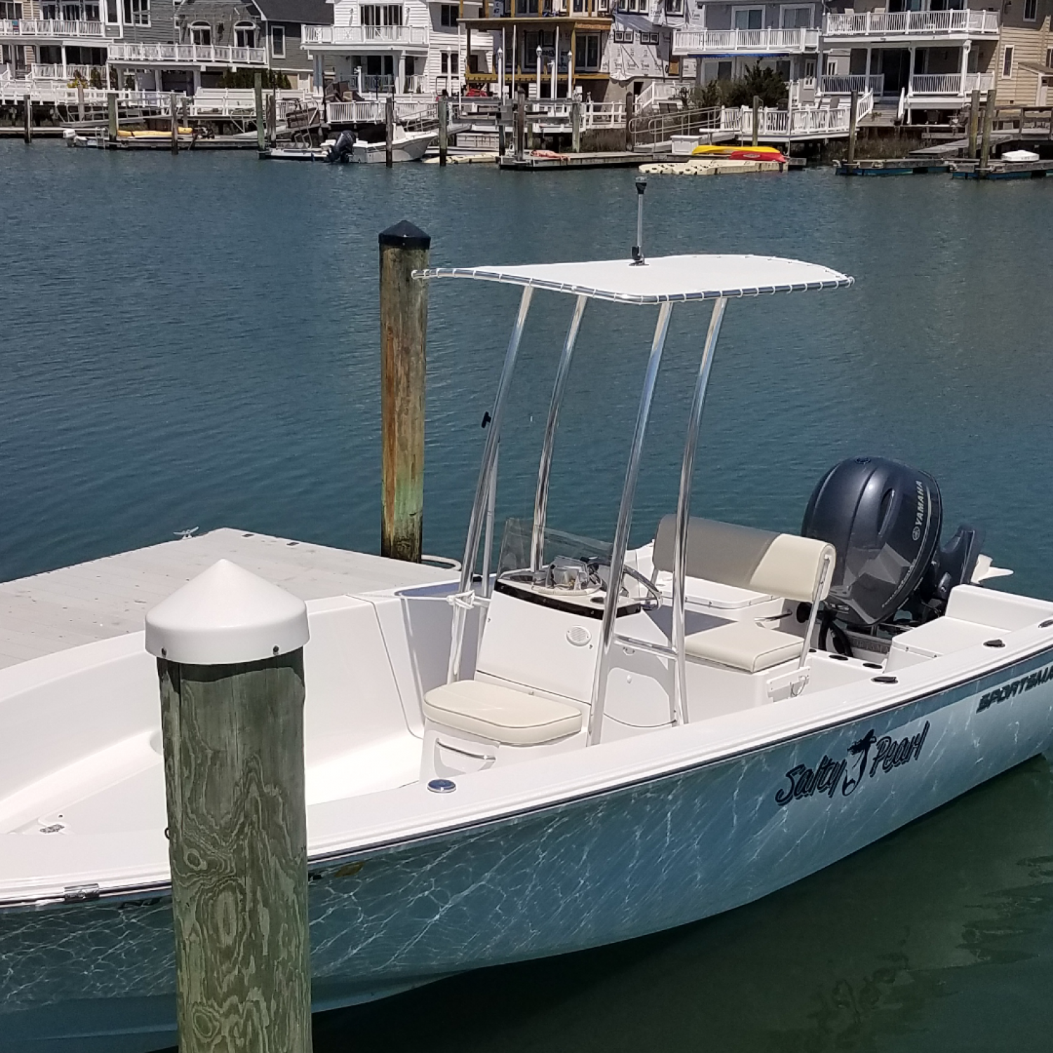 My photo was taken in Avalon NJ. The Salty Pearl is a new Sportsman Island reef 19 with a Yamah...