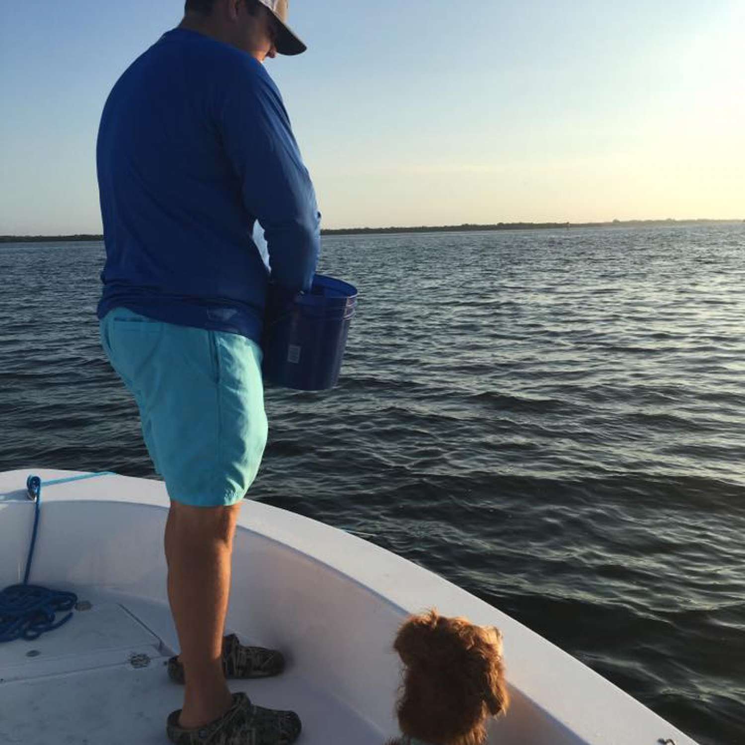 This photo was taken in Terra Ceia Bay on the west coast of Florida.  Morning white bait catch...