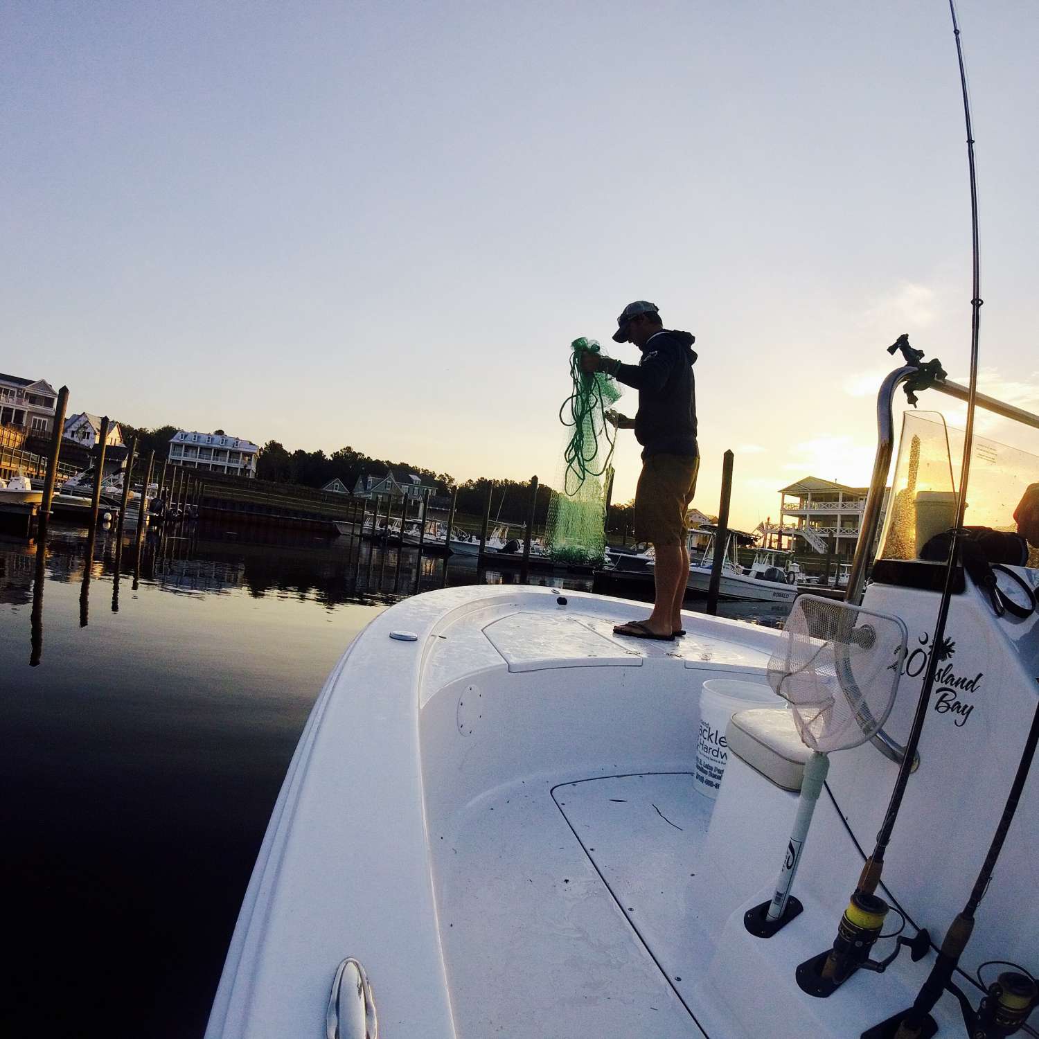 Wilmington NC trying to get that early morning grind catching bait.