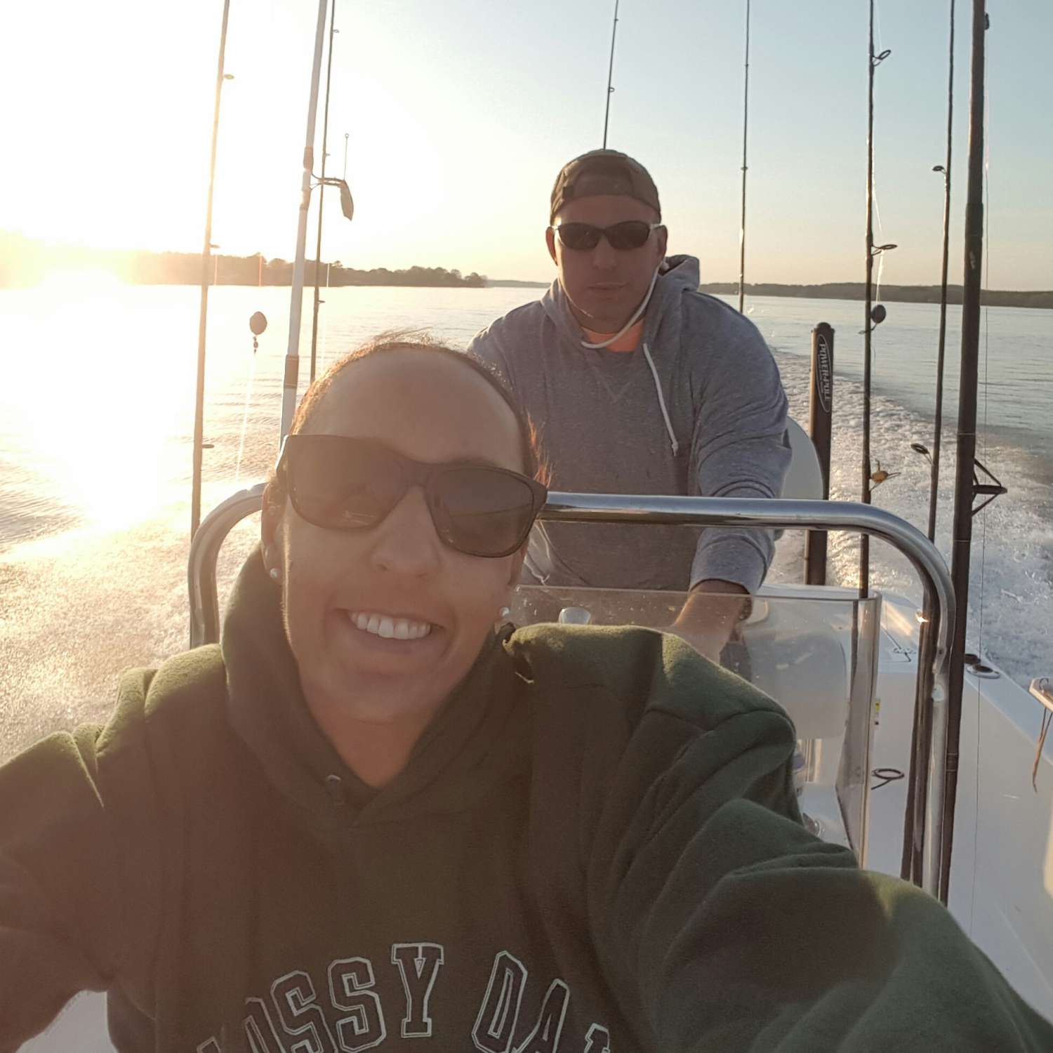 Our photo was taken on Lake Wateree in Camden, SC.  My wife's and my first outing in our new boat.