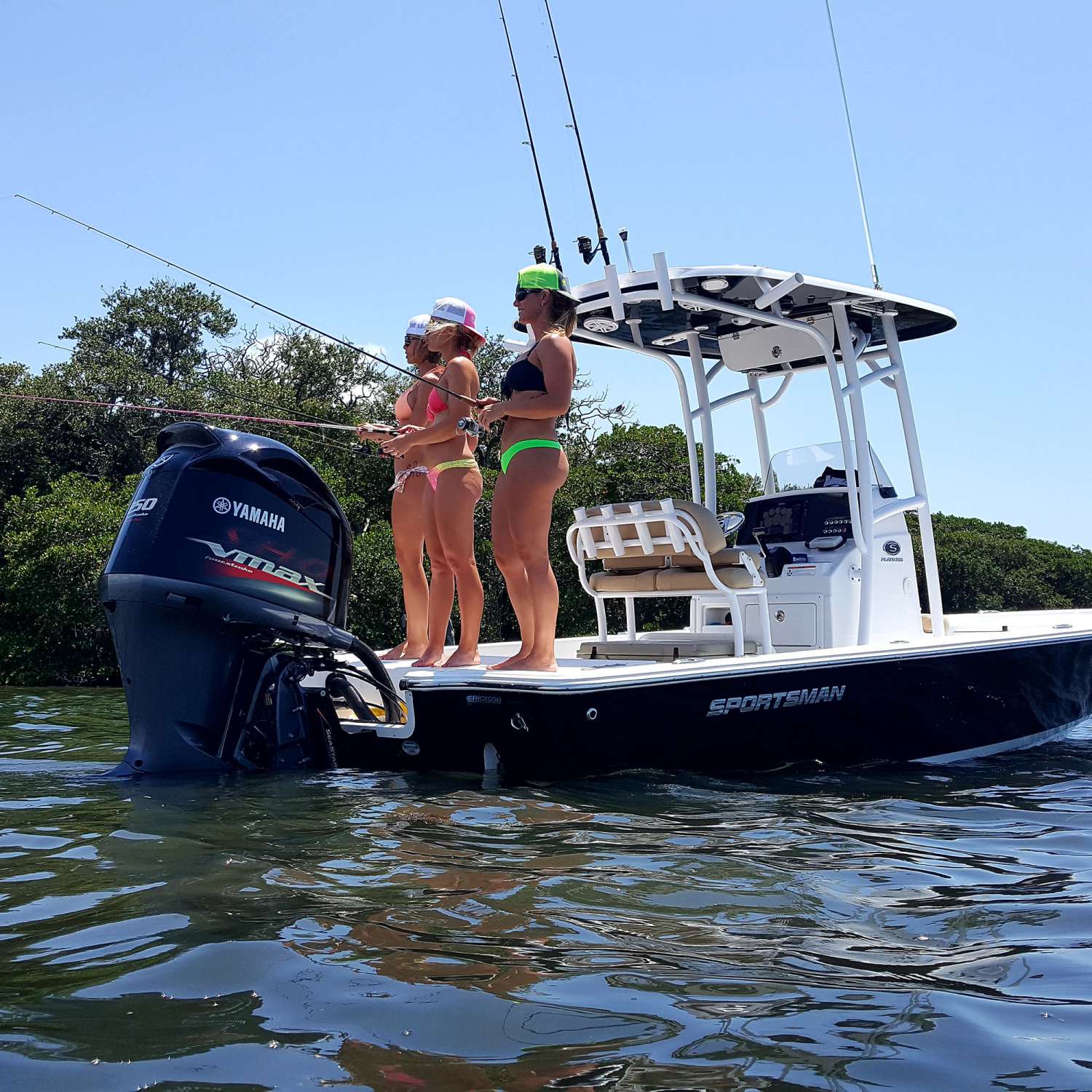 Photo taken in bay located in Sarasota,  FL. While wade fishing, i snapped a great picture of our beautiful boat...ohh...