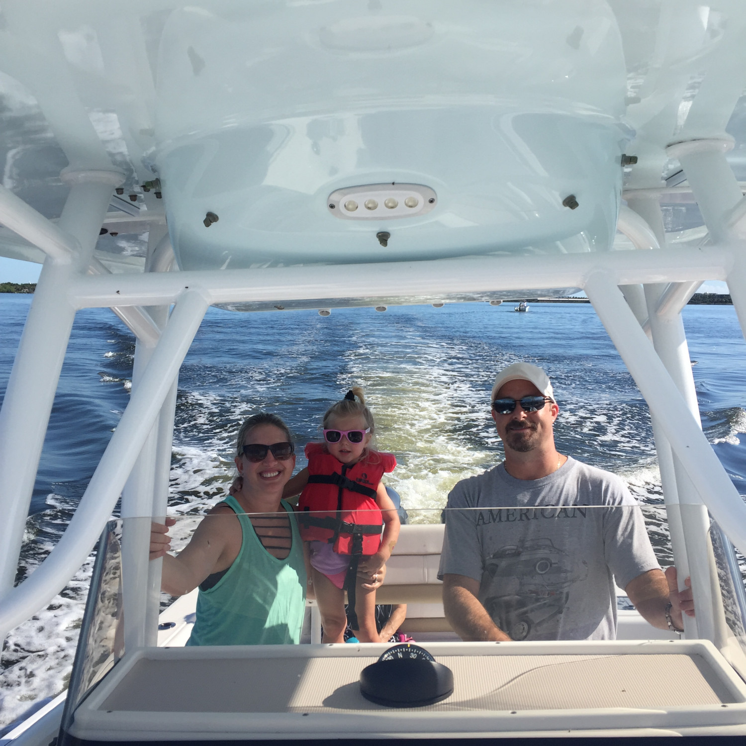 Great day on the water with my wife, daughter and parents!