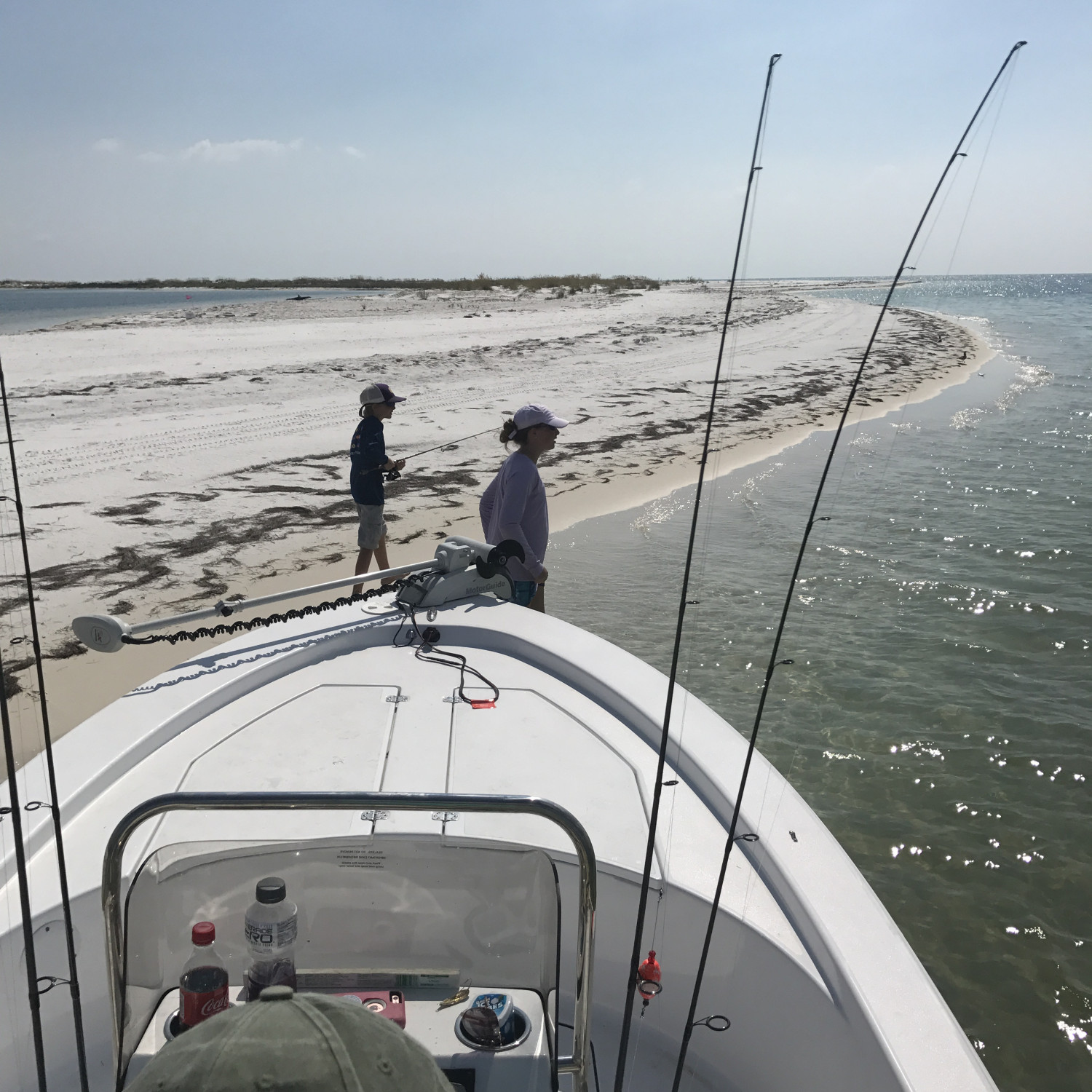 Kids fishing on Crooked Island. They had a great day exploring Crooked Island and fishing off of our Island.