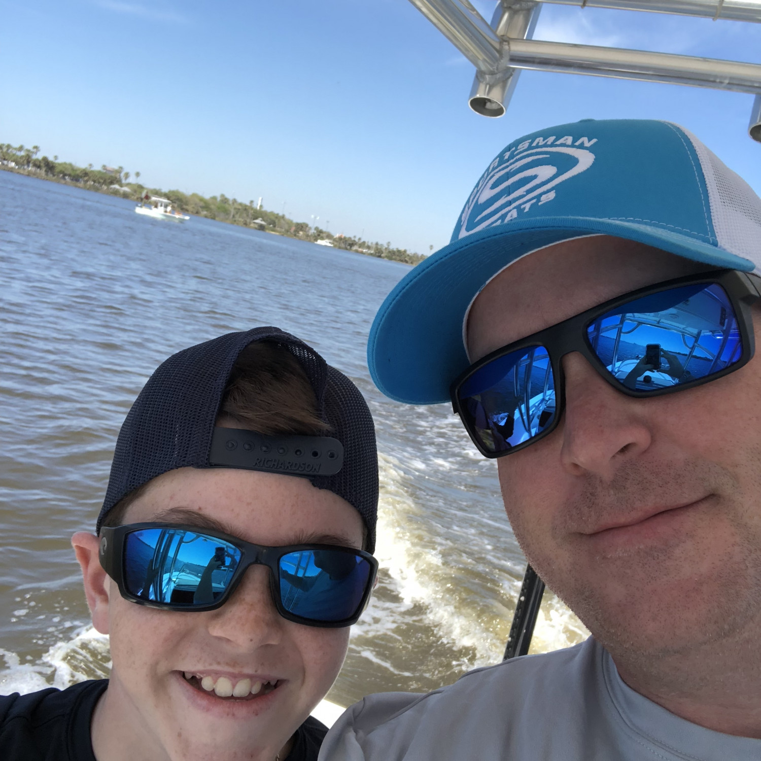 Me and my oldest son Kyle out for a day of fishing