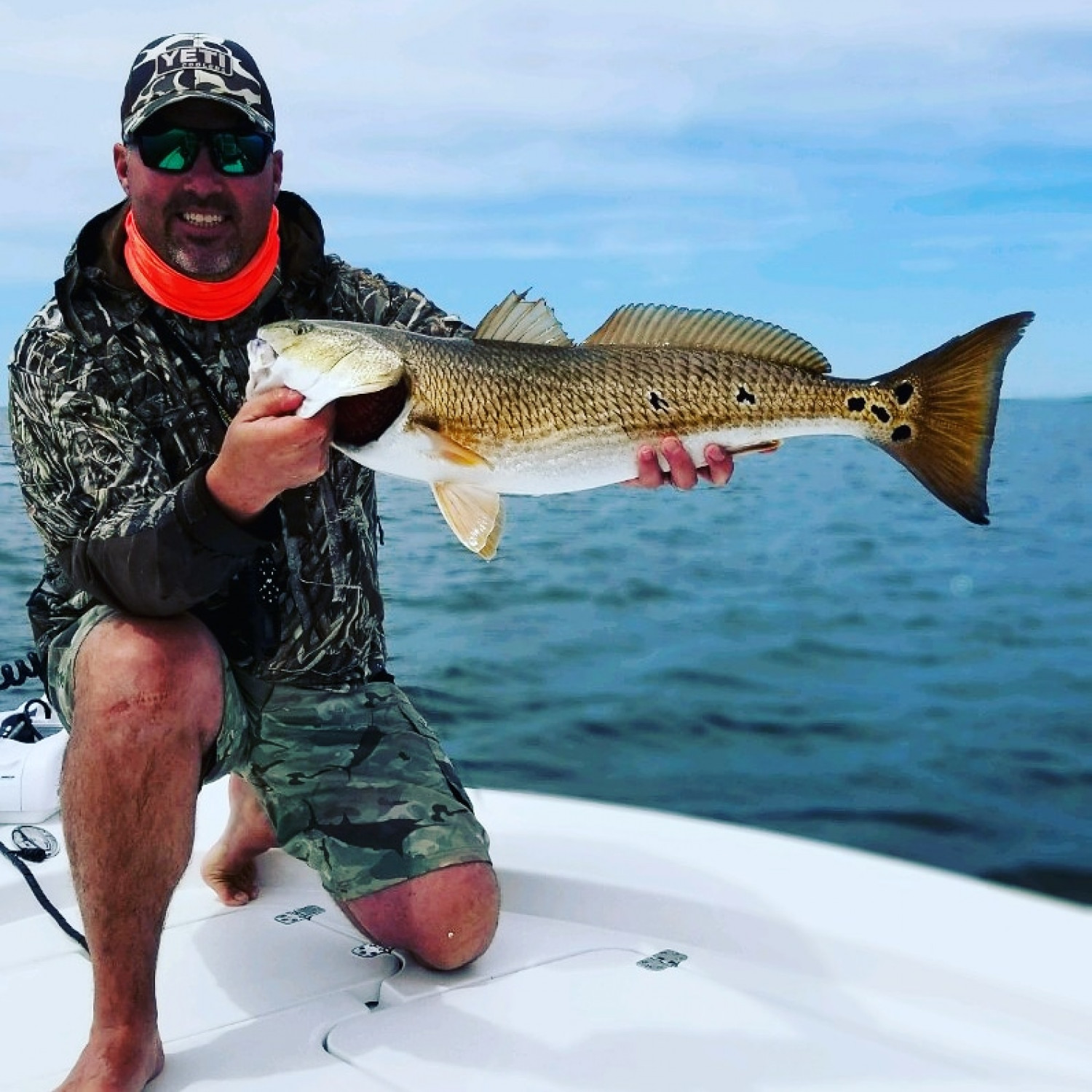 "28 inch redfish. Caught in about "12 of water in a '24 Sportsman.  These boats really can do it all.