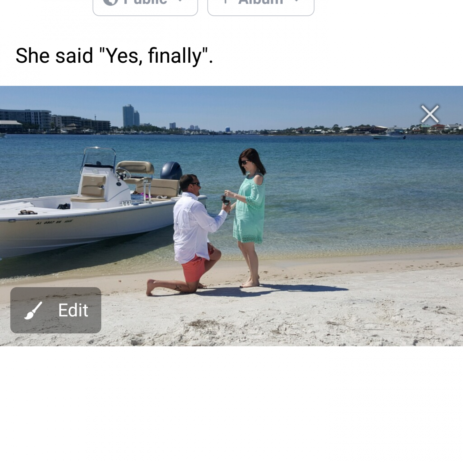 My proposal while out enjoying the beautiful Alabama beaches