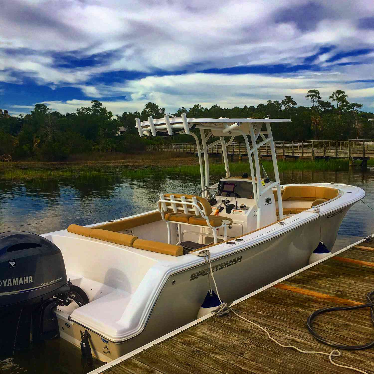 Tied up at the dock after a nice cruise of the Charleston Harbor.