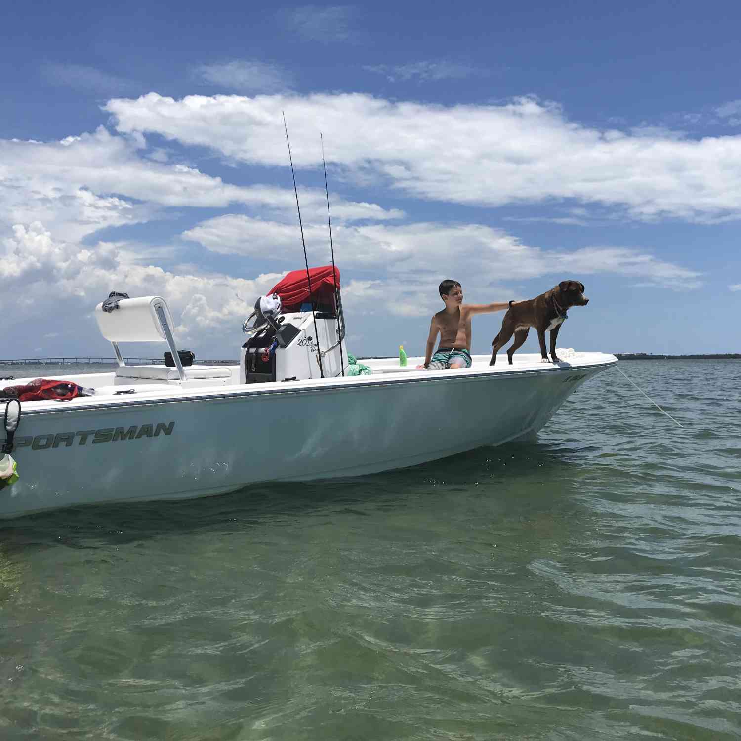 My son, Matthew and our dog Lilly relaxing.