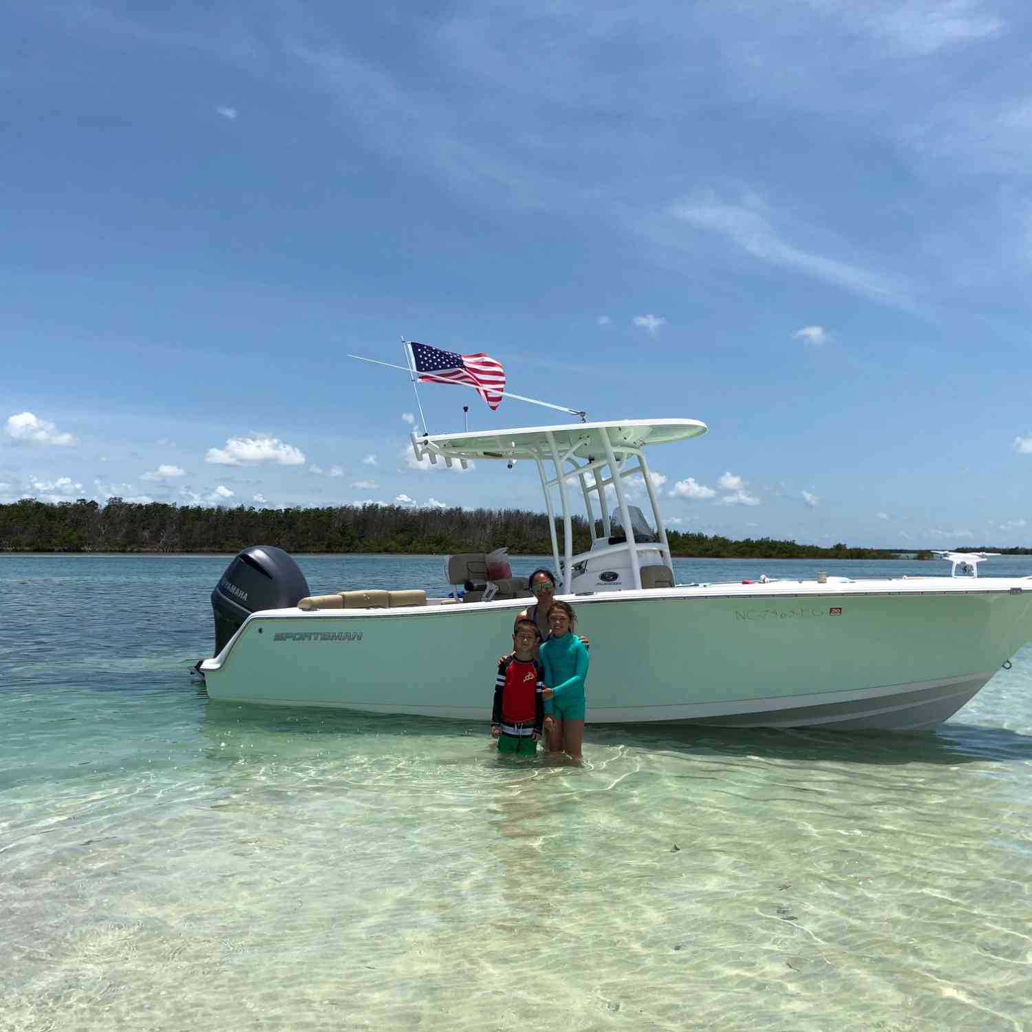 Family sandbar outing at Marvin Key while on vacation for the summer.