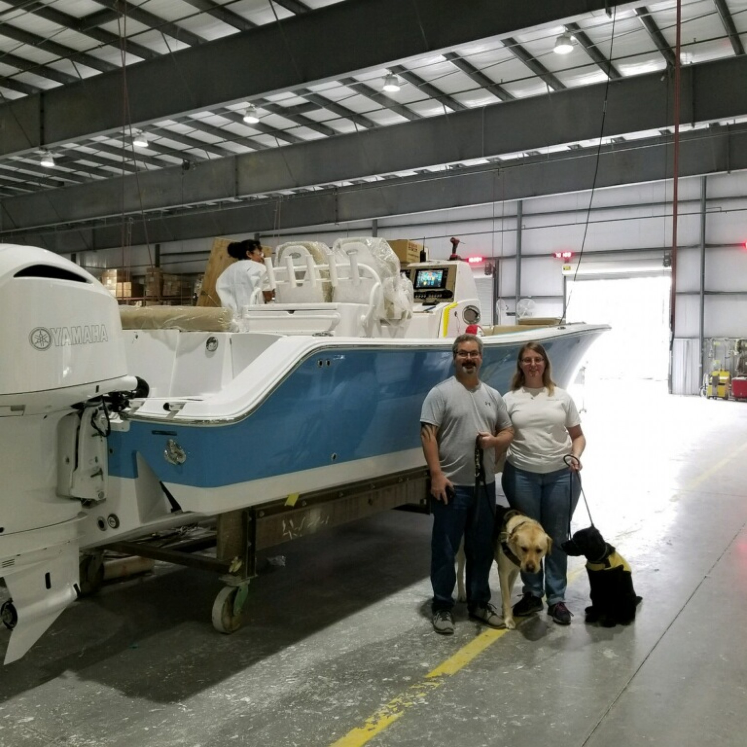 Stopped by factory to see boat being made