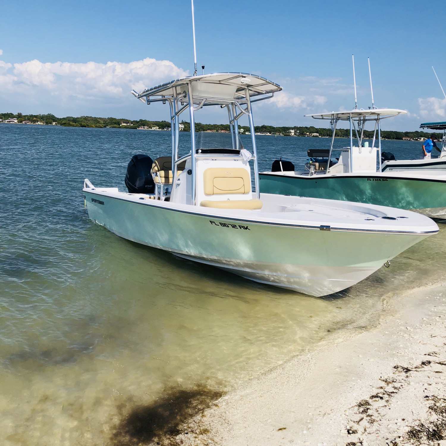 Group of friends sneaking out one weekday afternoon to lounge on a little island.