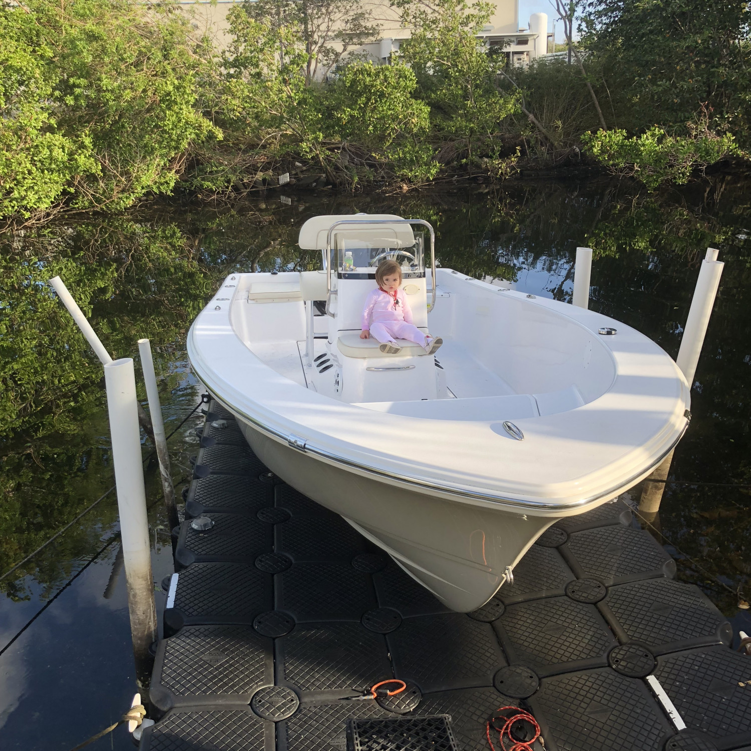 This was the first time we took the baby on the boat.  Took her to the local beach within the b...