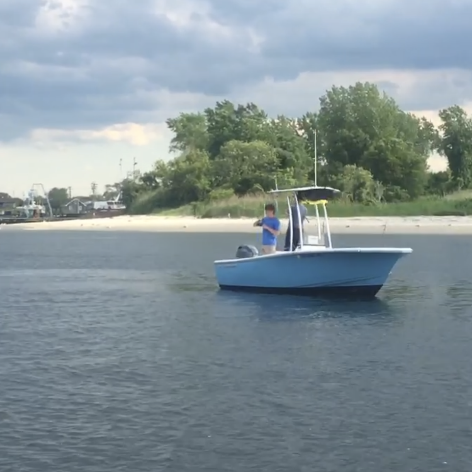 Hooked into bluefish in the manasquan river