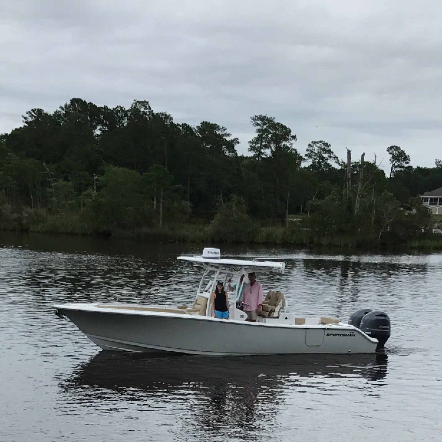 This was the first time we took the boat out on the river!