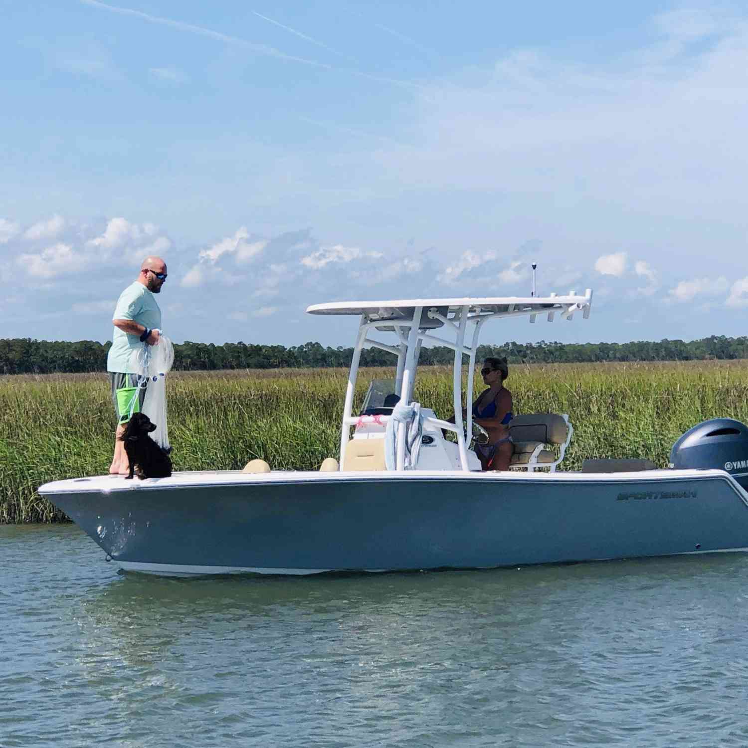 Looking for bait on a beautiful day in Charleston, SC.  Our Sportsman makes it easy to work tog...