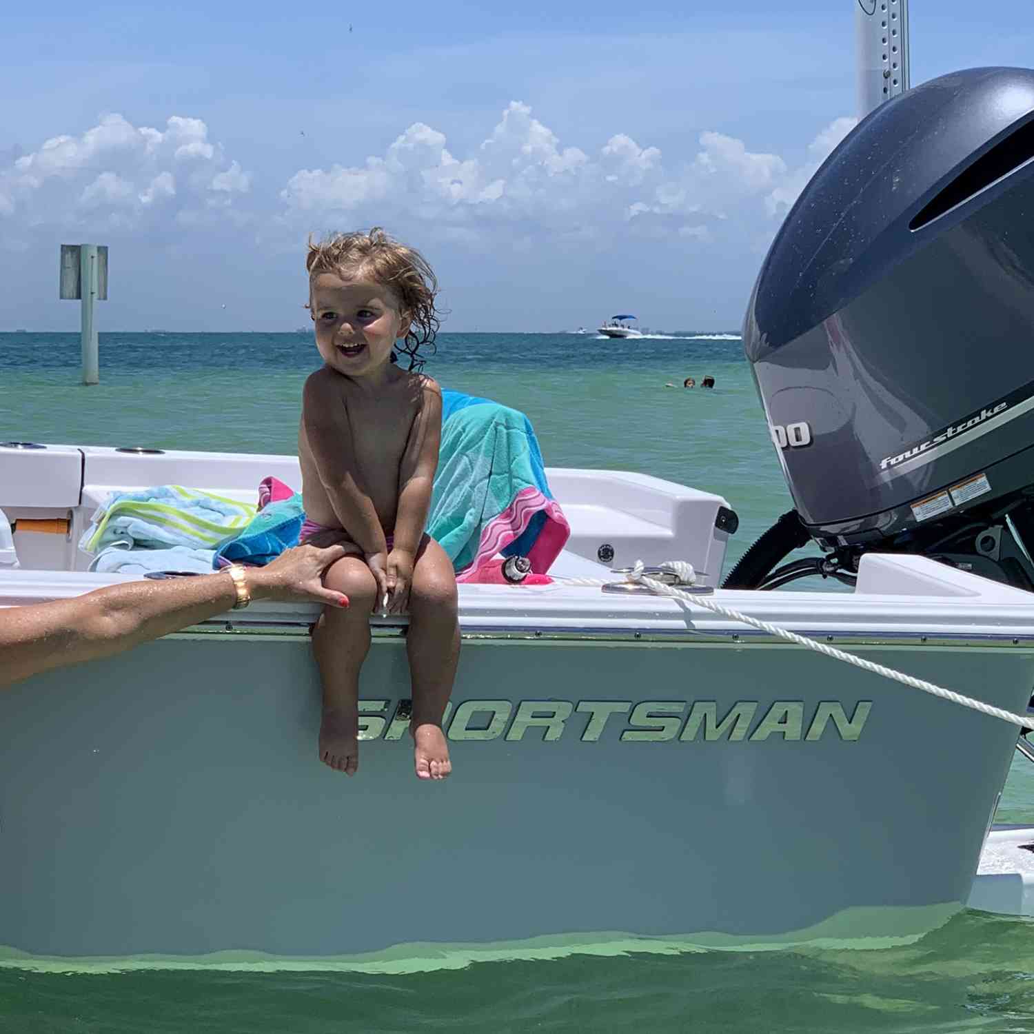 Our Granddaughter, Rowan, loves her Papa’s boat!