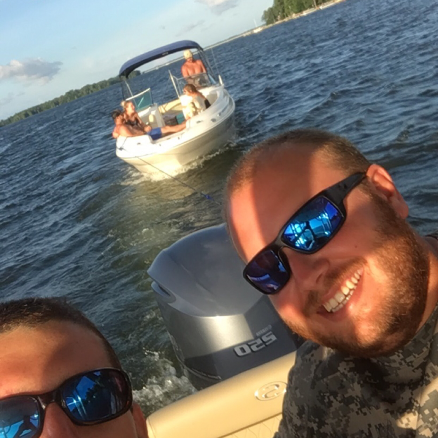 My buddy’s boat broke down. Always lend a helping hand to a fellow boater. Never know when you’...