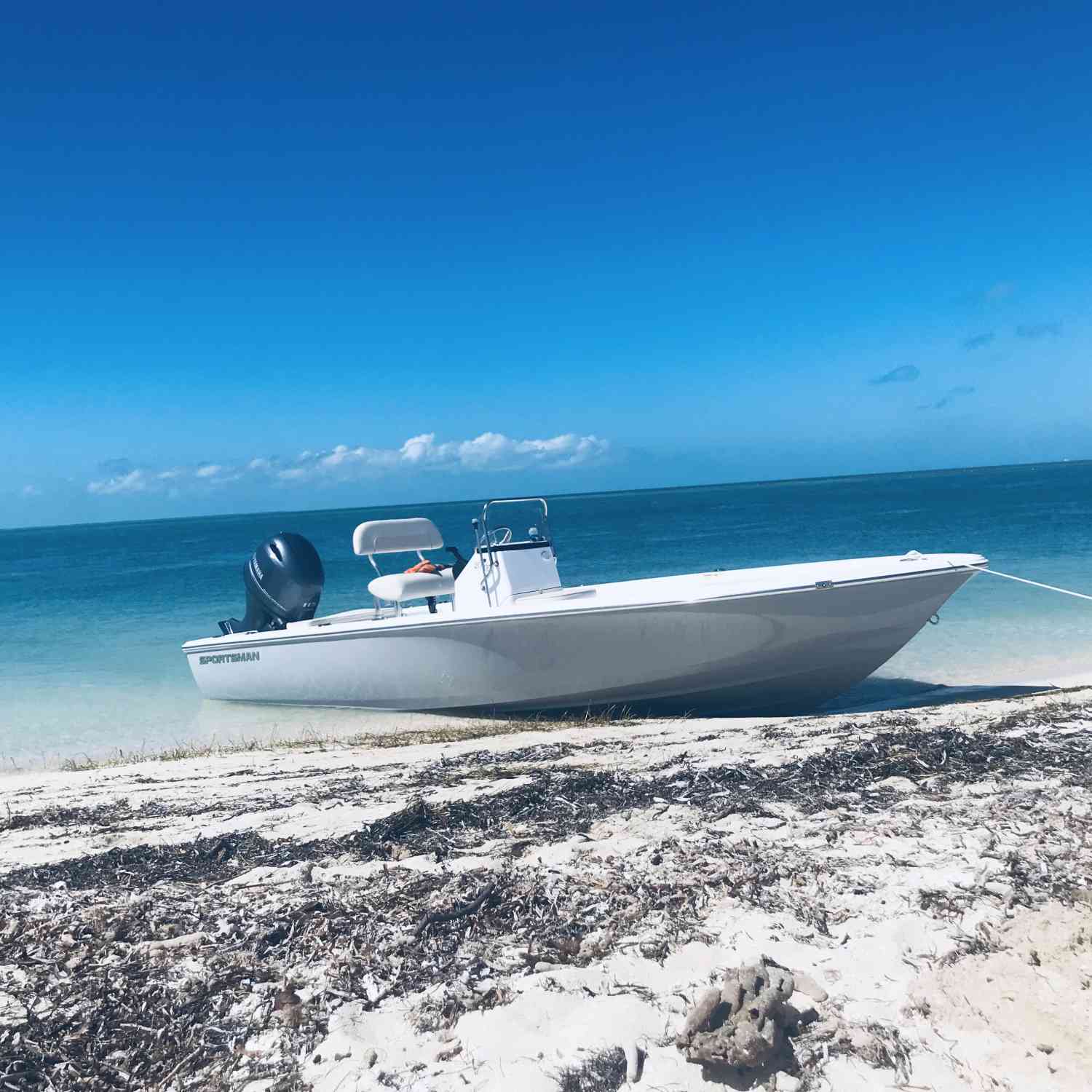 First day on my new 20 island bay at boca grande 16 miles off key west